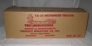 1950s TRU MINIATURES TD 24 IH MECHANIZED TRACTOR MIB OLD STORE STOCK 