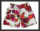 Kenzo ~ AMAZING Rose Print Linen Shorts ~ Size 126 Euro 8 A LKNW