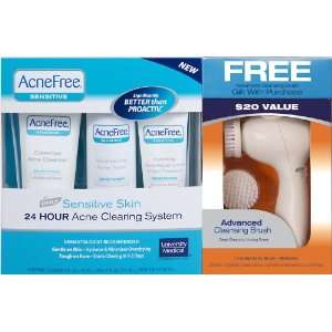 Acnefree Sensitive Skin Acne Clearing System with Free Cleansing Brush 