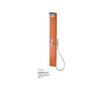 Shower Panel Tower System with 4 Massage Jets (Orange Aluminum, Model 