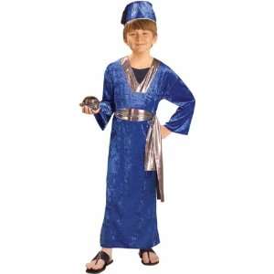  Kids Blue Wiseman Biblical Costume (Large 12 14) Toys 