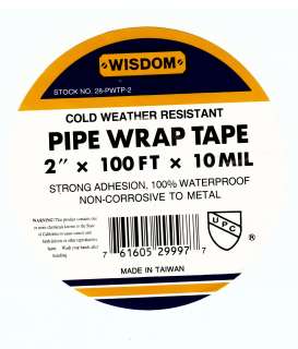 3pack 2 x 100 x 10 mil Pipe Wrap Tape/ UPC Approved PVC Pipe 