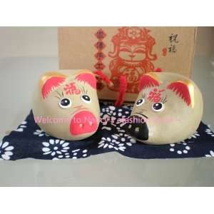 New Gift Colletion 100% Handmade Chinese Zodiac Clay pig 