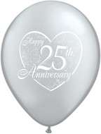25th anniversary party supplies balloons wedding silver  