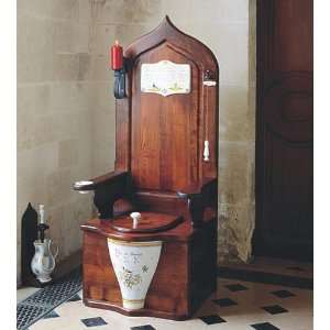   Collection Dagobert Solid Ash Toilet with Accesso