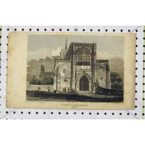   View St. Albans Abbey Church Herts Engraved Rosse