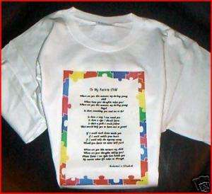 To My Autistic Child Poem T shirt PERSONALIZED Autism  
