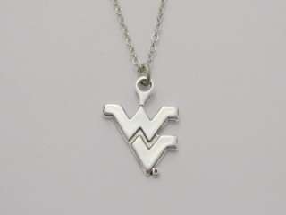 West Virginia Mountaineers Silver Necklace Jewelry WVU  