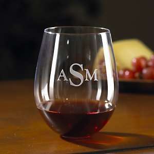  Monogrammed Wine Enthusiast U Cabernet/Merlot Stemless Wine 