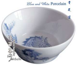 Blue and White Porcelain*dragon and phoenix couple cups  