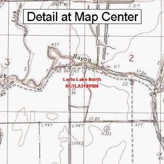 USGS Topographic Quadrangle Map   Larto Lake North, Louisiana (Folded 
