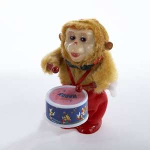  Club Pack of 12 Animated Brown Monkey with Happy Drum 
