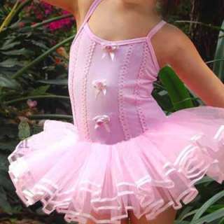 Girls Leotard Ballet Dance Dress Tutu 2T 3T 4T 5T 6T 7T  