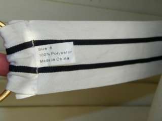 Ralph Lauren Navy White Stripe Wide Ribbon Belt 5340 S/M  