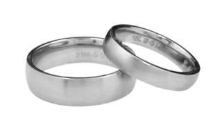 CLASSIC Stainless Steel His&Her Wedding Promise Rings  