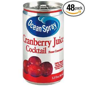 Ocean Spray Cranberry Cocktail Drink, 5.5 Ounce Cans (Pack of 48 