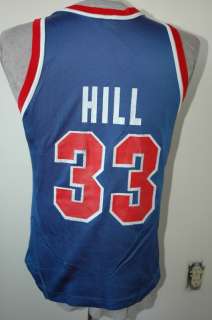 Vtg Champion Grant Hill Detroit Pistons Jersey 36 RARE  