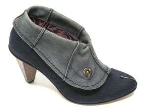 FLY LONDON IBIS BLUE GREY SHOE BOOTS WOMENS NEW 3 36  