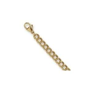   Charms Double Link Charm Bracelet, 8, Lobster Clasp, 14K Yellow Gold