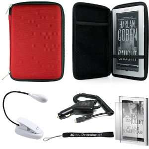  RED Slim Stylish Hard Cover Nylon Protective Carrying Case 