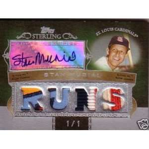   Topps STAN MUSIAL Sterling Quad Patch Autograph 1/1