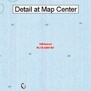   Topographic Quadrangle Map   Wildwood, New Jersey (Folded/Waterproof