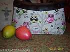 One 31 Thirty Custom Fitted PURSE SKIRT   Colorful Owls on Trees 