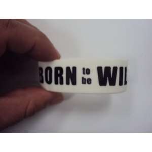   Born to Be Wild  White & Black Writing Bracelet Toys & Games