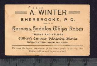 1800s Red Wagon Express & Bike Gendron Iron Wheel CARD  Sherbrooke, P 