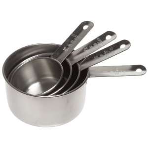 Adcraft MCS 4 4 Piece, Stainless Steel Measuring Cup Set  