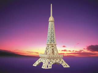 Puzzled Eiffel Tower 3D Natural Wood Puzzle  