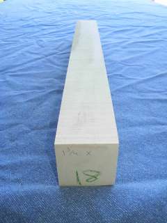 Holly wood turning square blank lathe spindle 1 3/4x18  