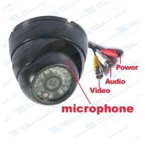   ccd wide angle ir color audio security dome camera s25