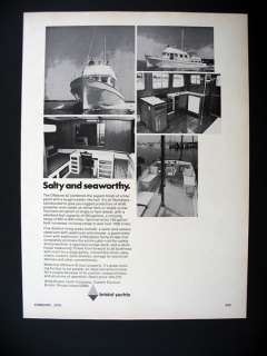 Bristol Offshore 42 Motor Yacht 1970 print Ad  