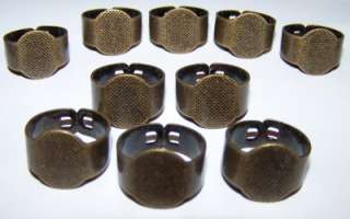 Solid Adjustible Band RING Base Blanks Finding Settings Brass 