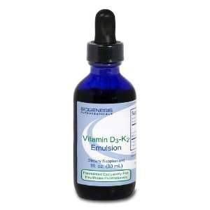  BioGenesis   Vitamin D3/K2 Emulsion 1 oz Health 