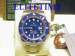 ROLEX 18KT WHITE GOLD SUBMARINER ~BLUE DIAL~ NEW 2012 116619 COMPLETE 