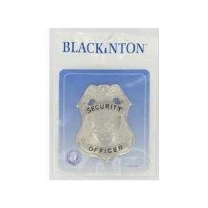 Security Police Nickel Shield Badge w/Screwback   Blackinton J300 