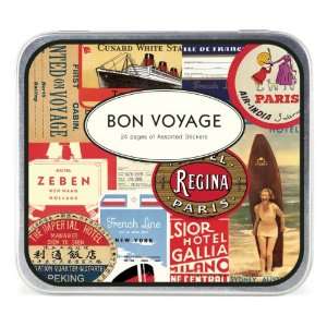  Cavallini Decorative Stickers Bon Voyage, Assorted