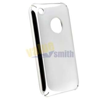   apple iphone 3g 3gs chrome silver quantity 1 snap on case keeps your