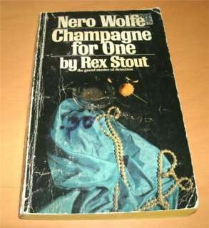 Vintage Paperback Book NERO WOLFE CHAMPAGNE FOR ONE Rex Stout 1975 