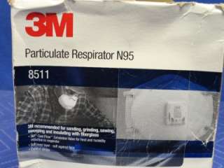 Lot 10 3M 8511 N95 White Disposable Particulate Respirator Masks NEW 