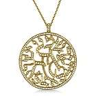55ct Shema Israel Jewish Religious Diamond Pendant Necklace 14k 