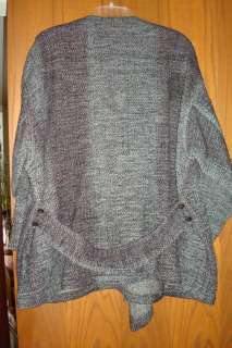 Vintage Issey Miyake Black Blue White Wool Linen Silk Tweed Oversized 