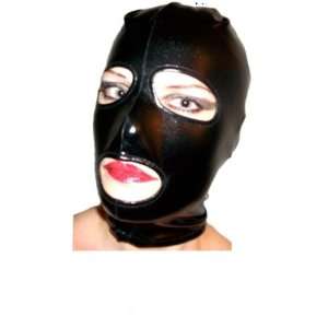  Spandex latexstyle hood with wholes for eyes and mouth 