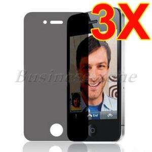 3x LCD Film Privacy Screen Guard Protector For Apple iPhone 4G 4GS 4S 