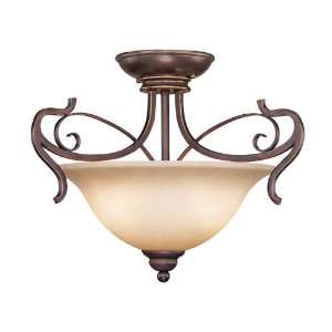 Preston Place Collection 2 Light 18 Augustine Semi Flush with Painted 