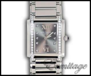   For Tiffany Twenty 4 Ladies Diamond Watch 4910/10A Box & Papers  