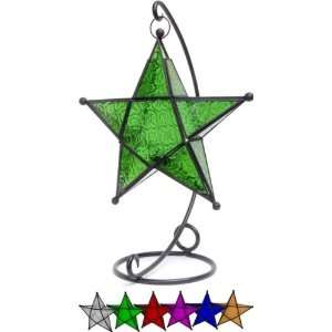    Moroccan Votive Star Lantern   Large   Green