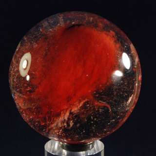 81mm CHERRY RED QUARTZ SPHERE Smelted Crystal Ball  